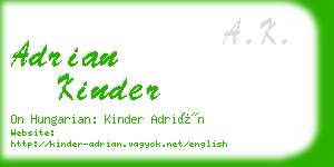 adrian kinder business card